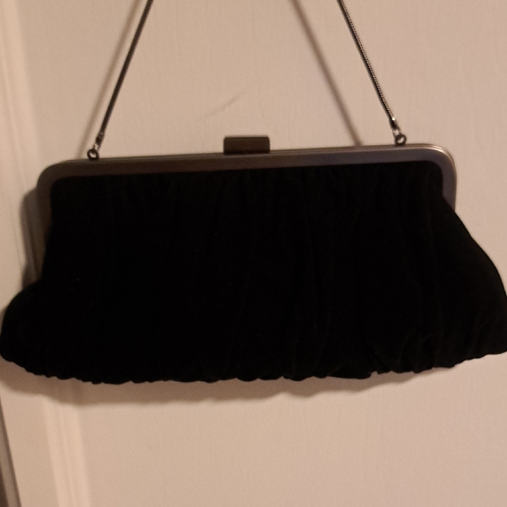 Elegant Black Velvet Clutch